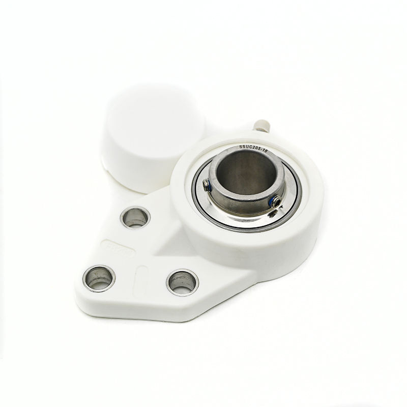 Durable White Flange Pillow Block Bearing Sucfb205-16 PBT POM Plastic Housing