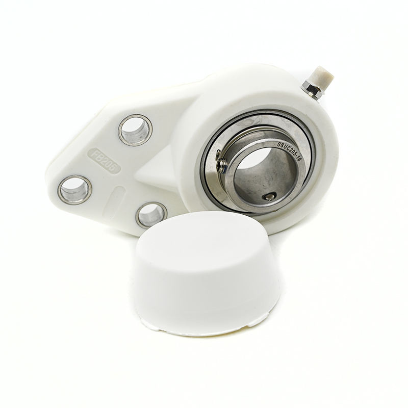 Durable White Flange Pillow Block Bearing Sucfb205-16 PBT POM Plastic Housing