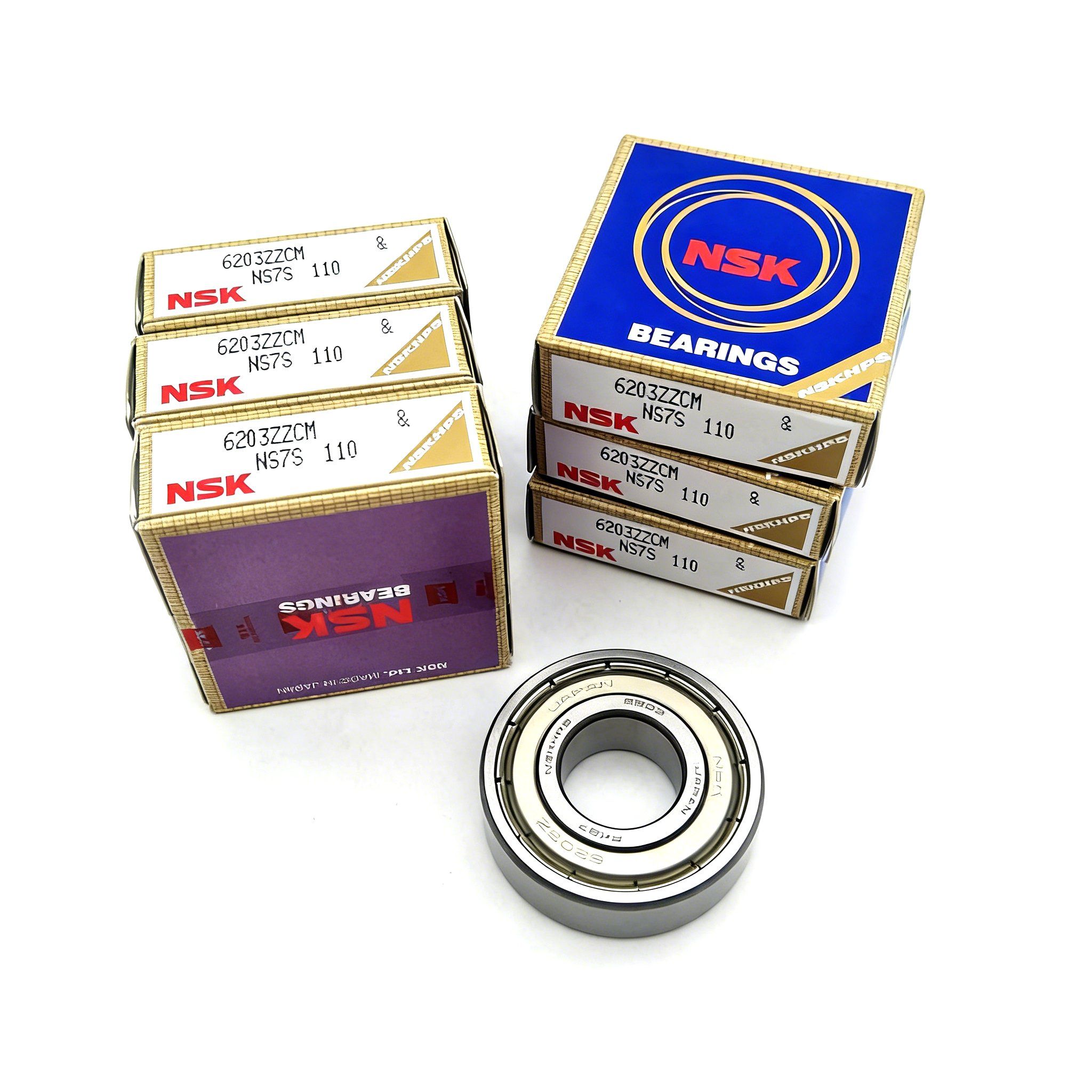 Low Vibration 6203 6205 6208 NSK Deep Groove Ball Bearing Fan Motor Use