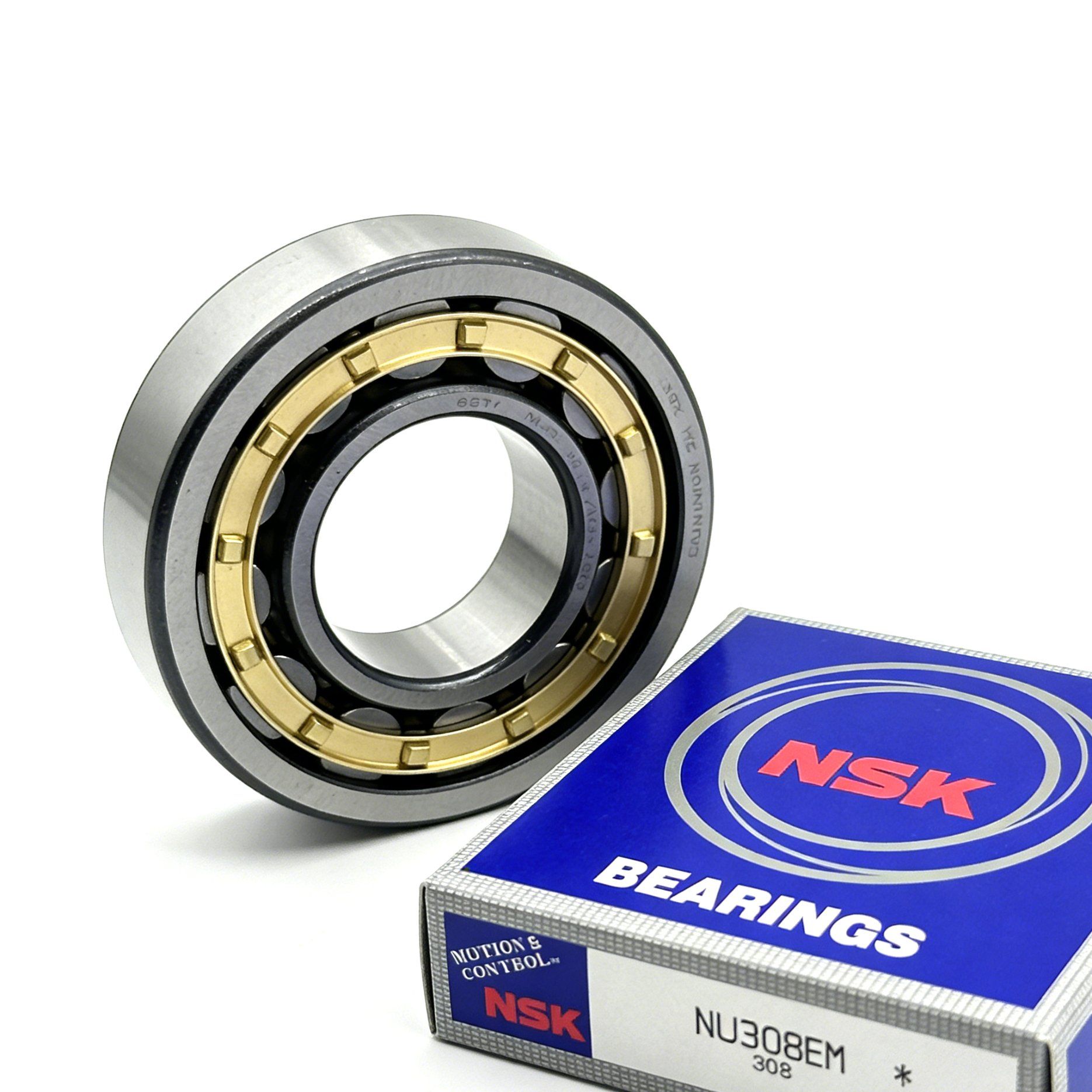 High Rigidity NSK Nj308em Nj2208em Nj316em Cylindrical Roller Bearing for Compressors Quick Shipment
